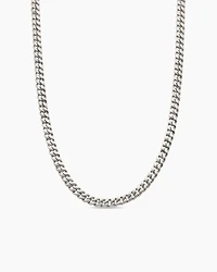 Curb Chain Necklace Sterling Silver, 6mm
