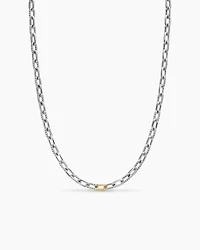 DY Madison® Chain Necklace in Sterling Silver with 18K Yellow Gold