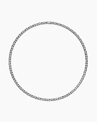 Streamline® Link Necklace Sterling Silver with Black Diamonds, 5.5mm