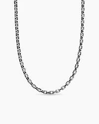 Streamline® Link Necklace Sterling Silver with Black Diamonds, 5.5mm