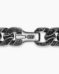Curb Chain Necklace Sterling Silver with Diamonds