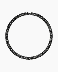 Curb Chain Angular Link Necklace in Black Titanium