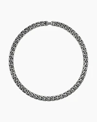 Curb Chain Angular Link Necklace in Titanium