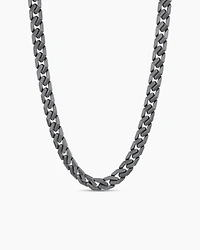 Curb Chain Angular Link Necklace in Titanium