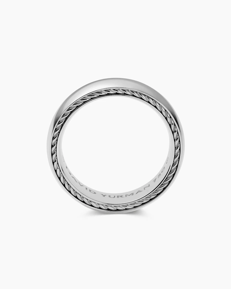 Streamline® Band Ring 18K White Gold, 6mm