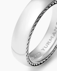 Streamline® Band Ring 18K White Gold, 6mm