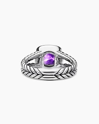 Petite Albion® Ring Sterling Silver with Amethyst and Diamonds, 7mm