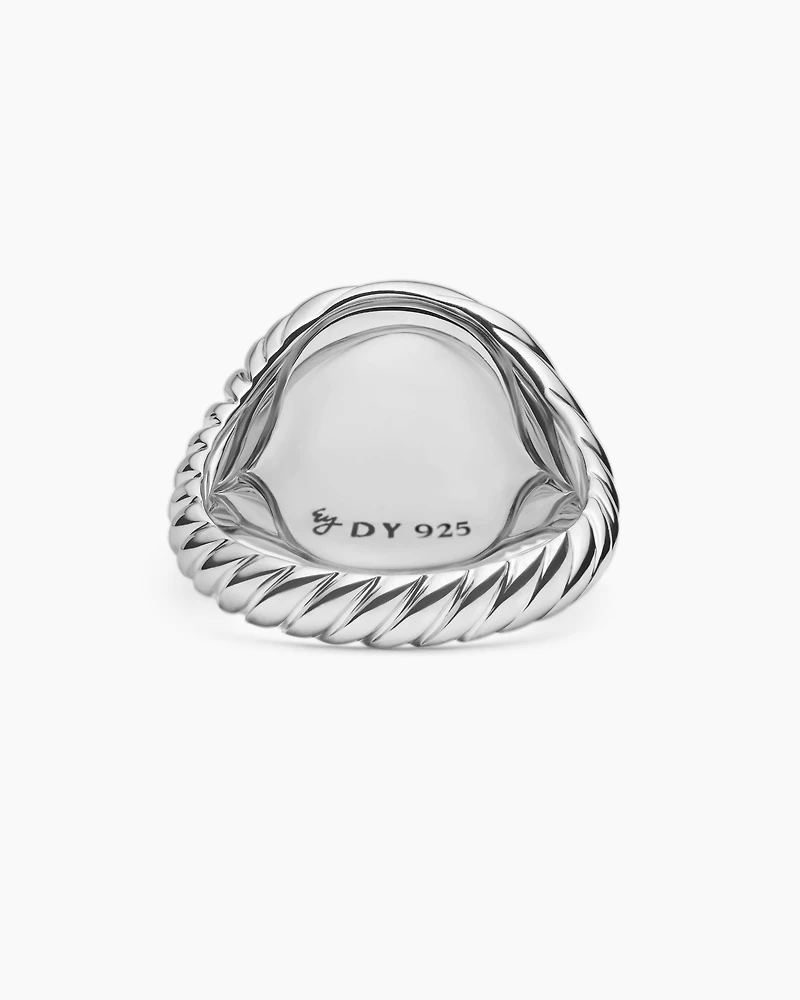 Sculpted Cable Pinky Ring Sterling Silver, 13mm