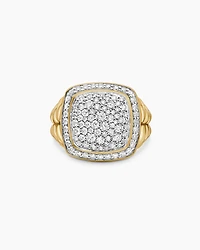 Albion® Ring in 18K Yellow Gold with Pavé Diamonds, 11mm