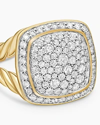 Albion® Ring in 18K Yellow Gold with Pavé Diamonds, 11mm