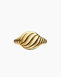 Sculpted Cable Pinky Ring 18K Yellow Gold, 9.7mm