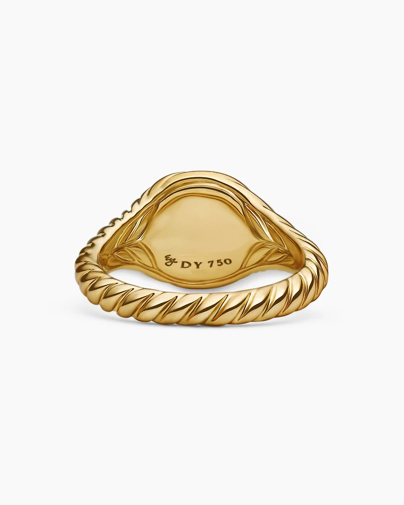 Sculpted Cable Pinky Ring 18K Yellow Gold, 9.7mm