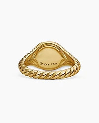 Sculpted Cable Pinky Ring 18K Yellow Gold, 9.7mm