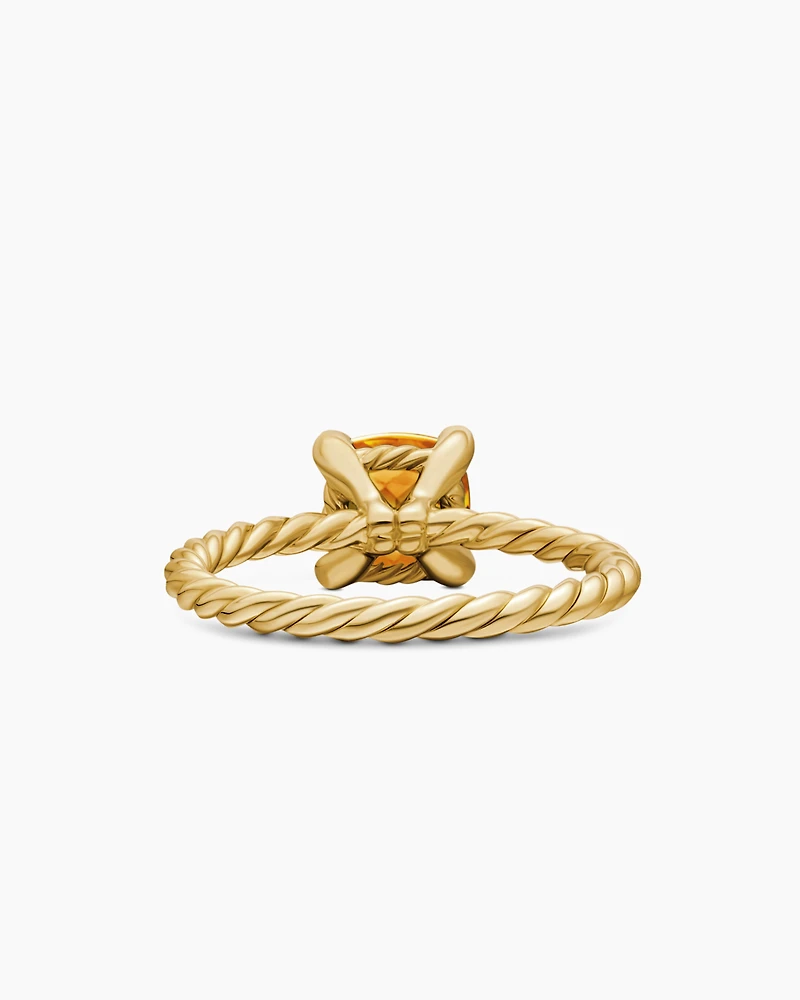 Chatelaine® Ring 18K Yellow Gold with Citrine and Diamonds, 7mm