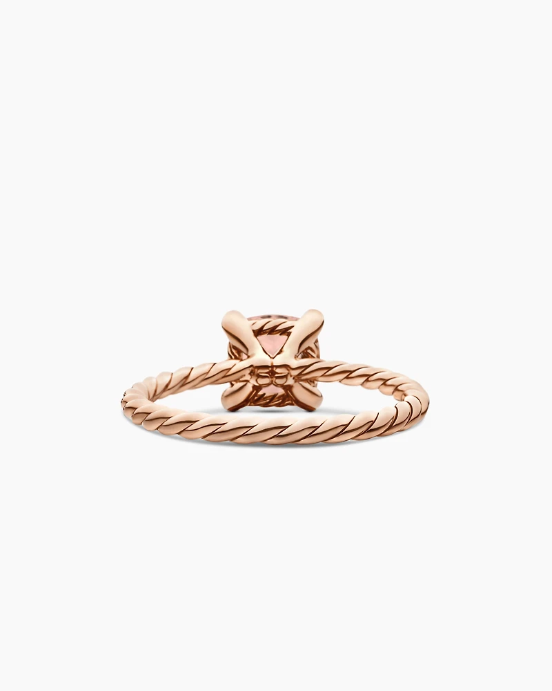 Chatelaine® Ring 18K Rose Gold with Morganite and Diamonds
