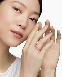 Chatelaine® Ring 18K Rose Gold with Morganite and Diamonds