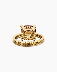 Chatelaine® Ring 18K Yellow Gold with Garnet and Diamonds, 11mm