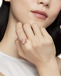Chatelaine® Ring 18K Rose Gold with Morganite and Diamonds