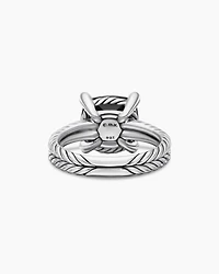 Chatelaine® Ring Sterling Silver with Black Onyx and Diamonds, 11mm
