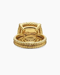 Chatelaine® Pavé Bezel Ring 18K Yellow Gold with Champagne Citrine and Diamonds, 14mm