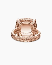 Chatelaine® Pavé Bezel Ring 18K Rose Gold with Morganite and Diamonds