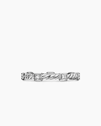Cable Collectibles® Stations Stack Ring 18K Gold with Diamonds