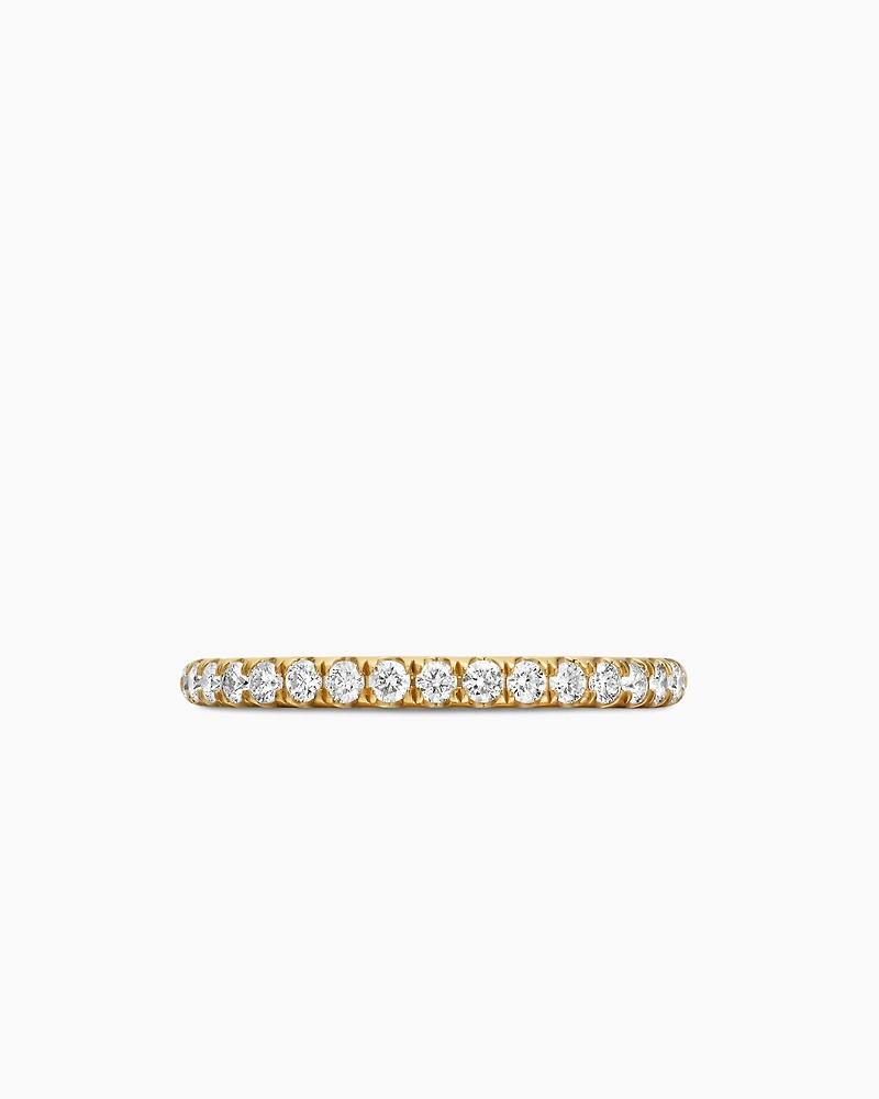 Cable Collectibles® Stack Ring 18K Yellow Gold with Diamonds, 2mm