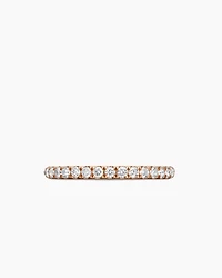 Cable Collectibles® Stack Ring 18K Rose Gold with Diamonds, 2mm