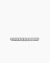 Cable Collectibles® Stack Ring 18K White Gold with Diamonds, 2mm