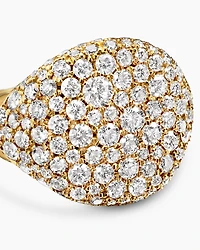 Pavé Pinky Ring in 18K Yellow Gold with Diamonds, 13mm