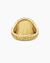 Pavé Pinky Ring in 18K Yellow Gold with Diamonds, 13mm