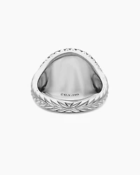 Pavé Pinky Ring in 18K White Gold with Diamonds, 13mm