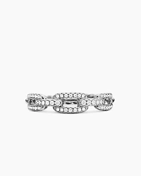 Stax Chain Link Ring 18K Gold with Diamonds