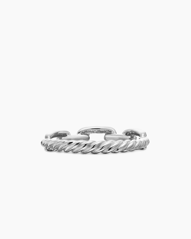 Stax Chain Link Ring 18K Gold with Diamonds