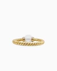 Petite Solari Station Ring 18K Yellow Gold with Pearl and Diamonds, 2.3mm