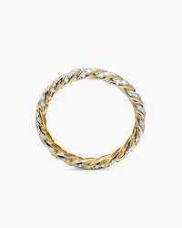 Pavé Petite Band Ring 18K Yellow Gold with Diamonds, 2.8mm