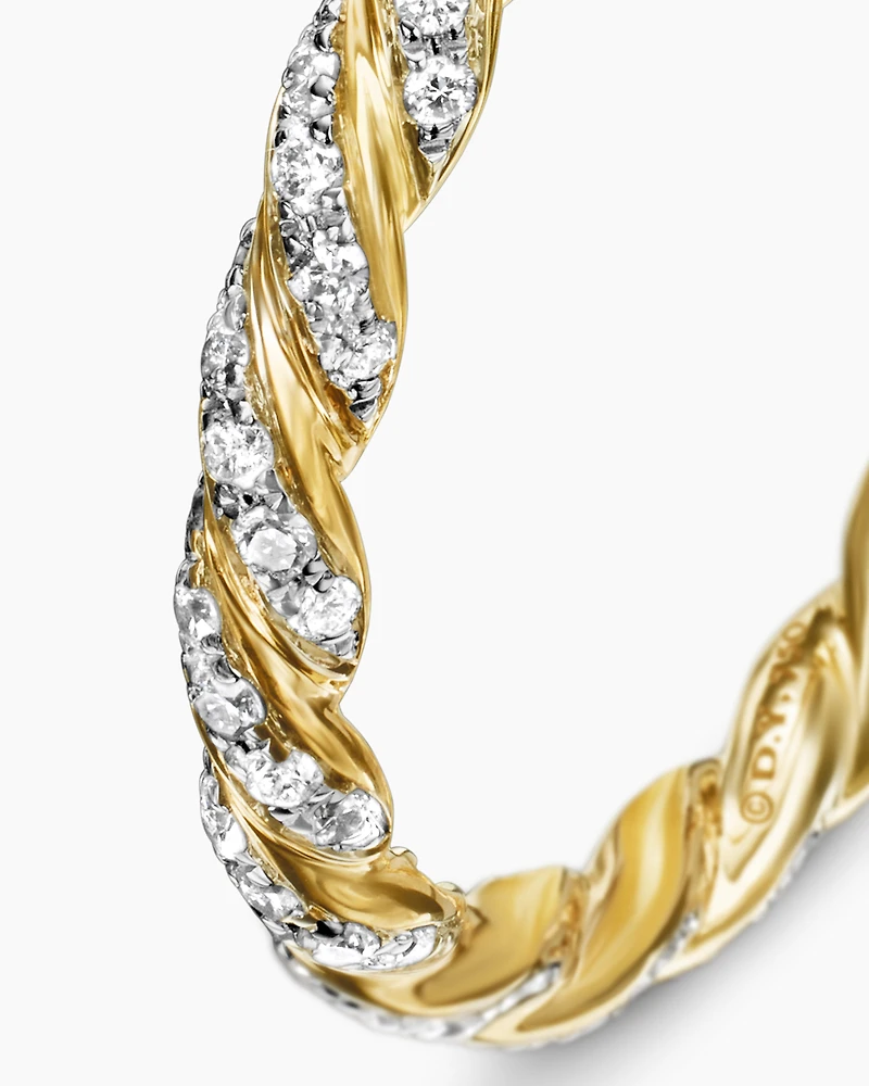 Pavé Petite Band Ring 18K Yellow Gold with Diamonds, 2.8mm