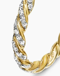 Pavé Petite Band Ring 18K Yellow Gold with Diamonds, 2.8mm