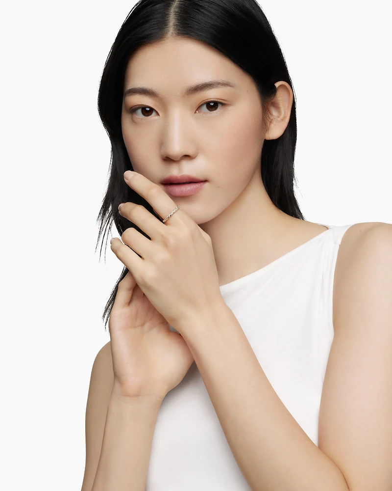 Pavé Petite Band Ring 18K Yellow Gold with Diamonds, 2.8mm