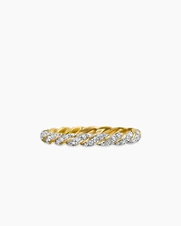 Pavé Petite Band Ring 18K Yellow Gold with Diamonds, 2.8mm
