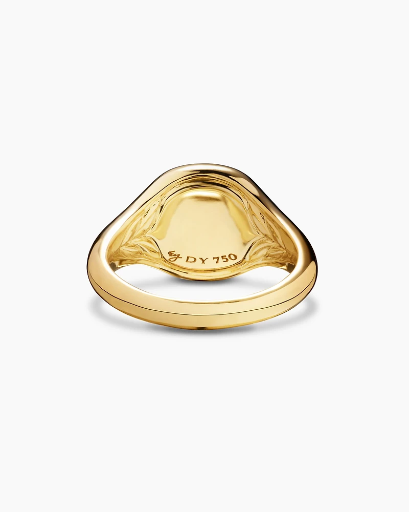 Cable Collectibles® Evil Eye Pinky Ring in 18K Yellow Gold with Pavé Sapphires and Diamonds, 9.7mm
