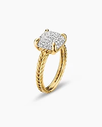 Chatelaine® Ring 18K Yellow Gold with Pavé Diamonds, 11mm