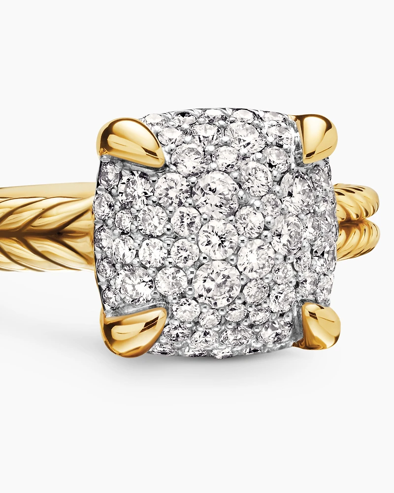 Chatelaine® Ring 18K Yellow Gold with Pavé Diamonds, 11mm