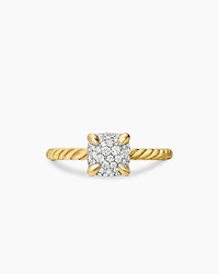 Petite Chatelaine® Ring 18K Yellow Gold with Pavé Diamonds, 7mm
