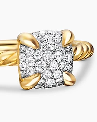 Petite Chatelaine® Ring 18K Yellow Gold with Pavé Diamonds, 7mm