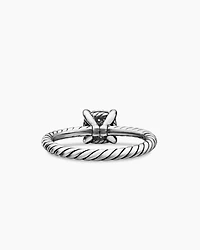 Petite Chatelaine® Ring Sterling Silver with Pavé Diamonds, 7mm