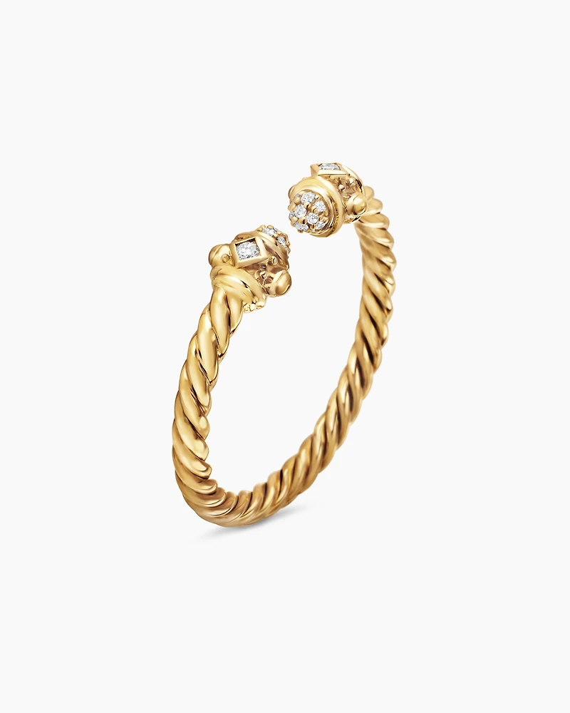 Renaissance Ring 18K Yellow Gold with Diamonds, 2.3mm