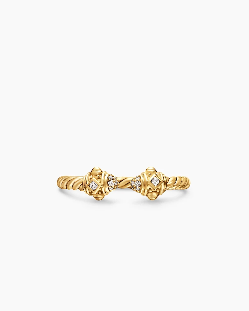 Renaissance Ring 18K Yellow Gold with Diamonds, 2.3mm