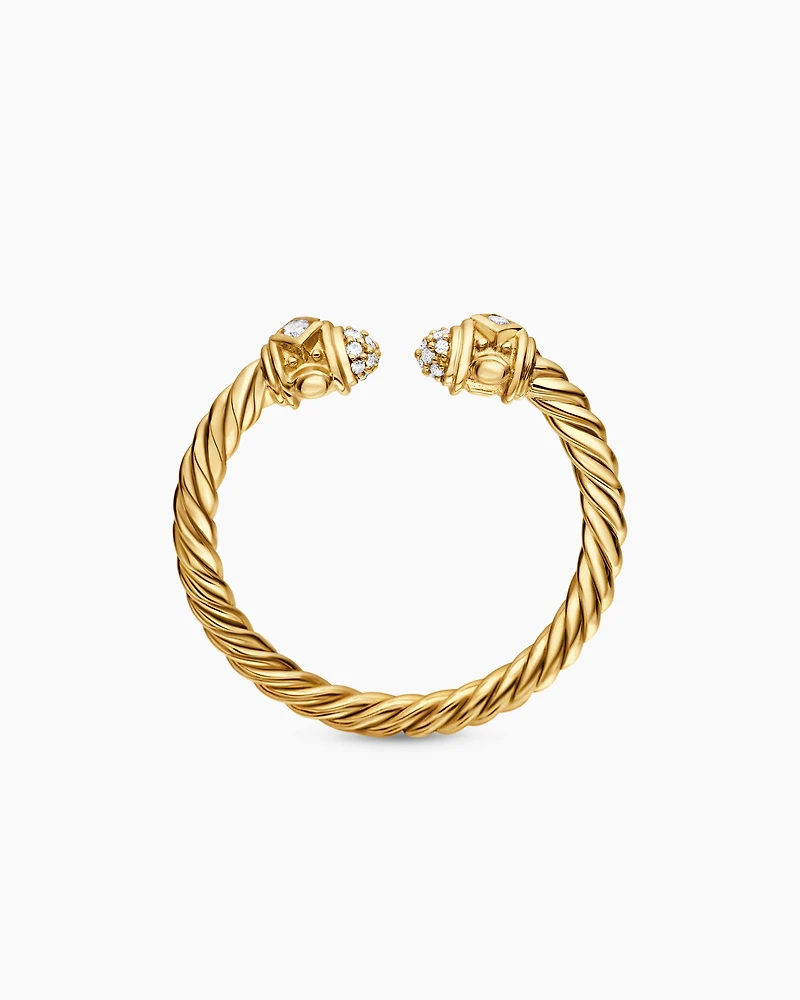 Renaissance Ring 18K Yellow Gold with Diamonds, 2.3mm