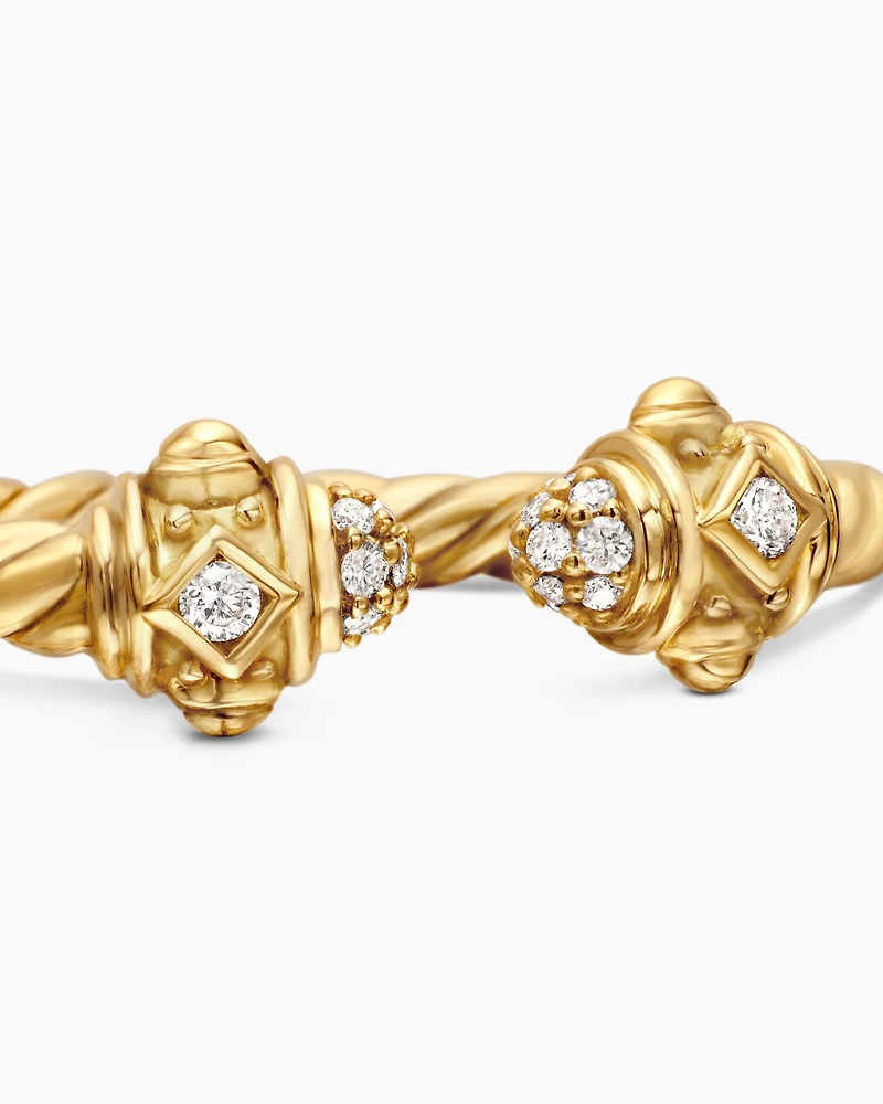 Renaissance Ring 18K Yellow Gold with Diamonds, 2.3mm